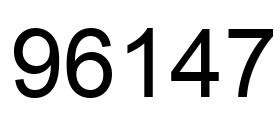 Número 96147 imagen negro