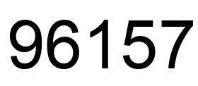Número 96157 imagen negro