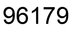 Number 96179 black image