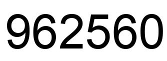 Number 962560 black image