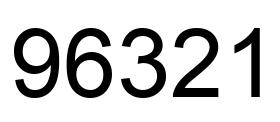 Number 96321 black image