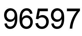 Number 96597 black image