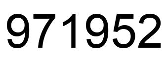 Number 971952 black image