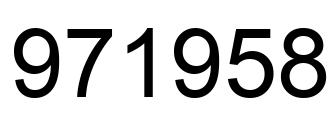 Number 971958 black image