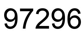 Number 97296 black image