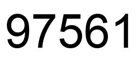 Number 97561 black image