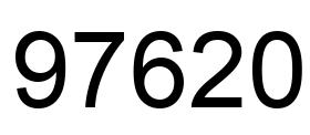 Number 97620 black image