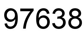 Number 97638 black image