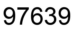Number 97639 black image