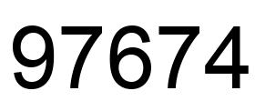 Number 97674 black image