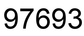 Number 97693 black image