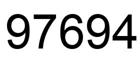 Number 97694 black image