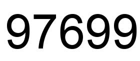 Number 97699 black image