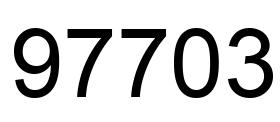 Number 97703 black image