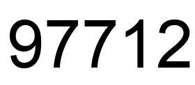 Number 97712 black image