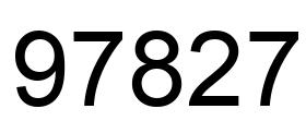 Number 97827 black image