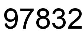 Number 97832 black image