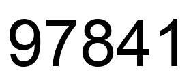 Number 97841 black image