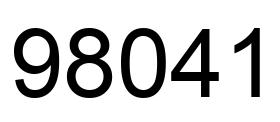 Number 98041 black image