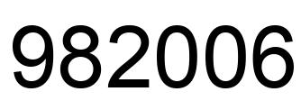Number 982006 black image