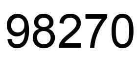 Number 98270 black image