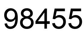 Number 98455 black image