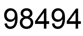 Número 98494 imagen negro
