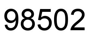 Number 98502 black image