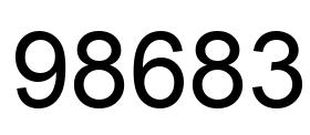 Number 98683 black image