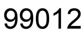 Number 99012 black image