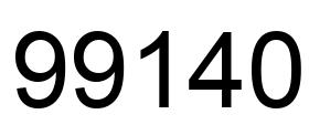 Number 99140 black image