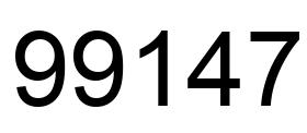 Number 99147 black image