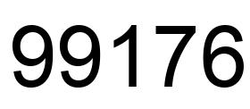Number 99176 black image