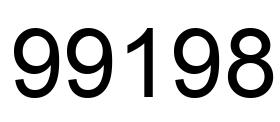 Number 99198 black image