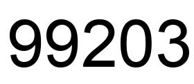 Number 99203 black image