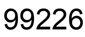 Number 99226 black image