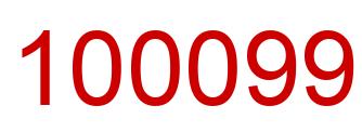 Number 100099 red image