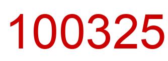 Number 100325 red image