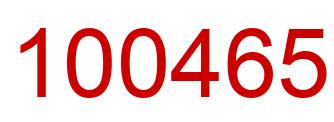 Number 100465 red image