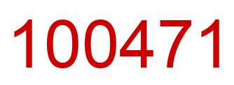 Number 100471 red image