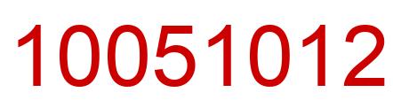 Número 10051012 imagen rojo