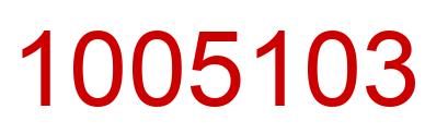 Number 1005103 red image
