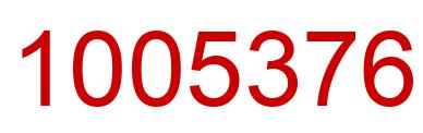 Number 1005376 red image