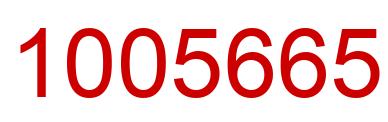 Number 1005665 red image