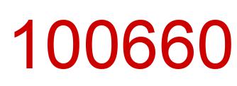 Number 100660 red image