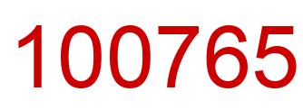 Número 100765 imagen rojo
