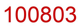 Number 100803 red image
