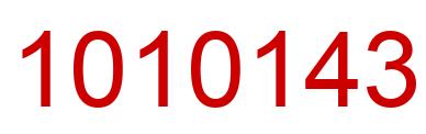 Number 1010143 red image