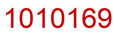 Number 1010169 red image
