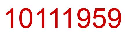 Número 10111959 imagen rojo